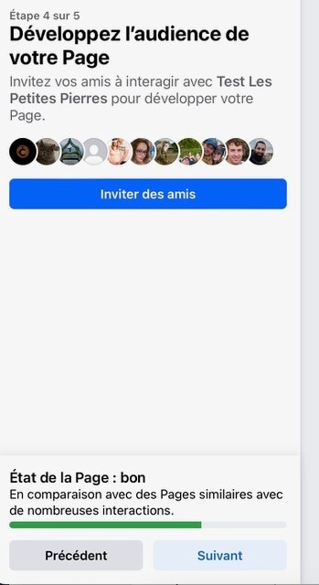 Créer votre page Facebook : inviter vos amis