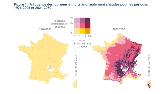 Images fréquences journées nuits chaudes précarité d'été