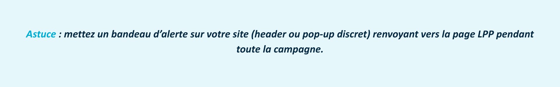 Astuce bandeau d'alerte Les Petites Pierres