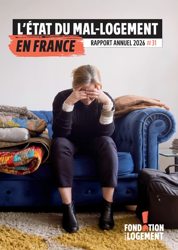 Illustration de la couverture du 31eme Rapport de l'Etat du mal-logement en France en 2026 de la Fondation pour le logement des défavorisés