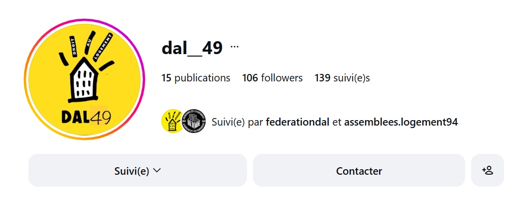 Exemple photo de profil association Instagram